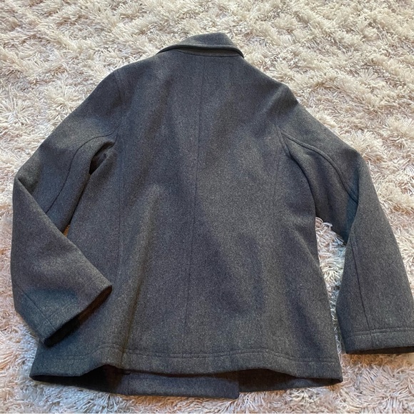 AMERICAN EAGLE Outfitters wool blend gray peacoat jacket M - Picture 3 of 4